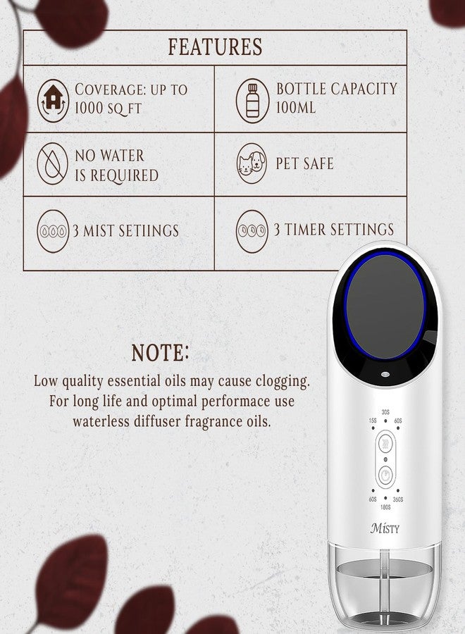 Zoha Misty Waterless Plug in Diffuser (1000 Sq Ft Coverage) with Extra Refillable Empty Jar - Image 2